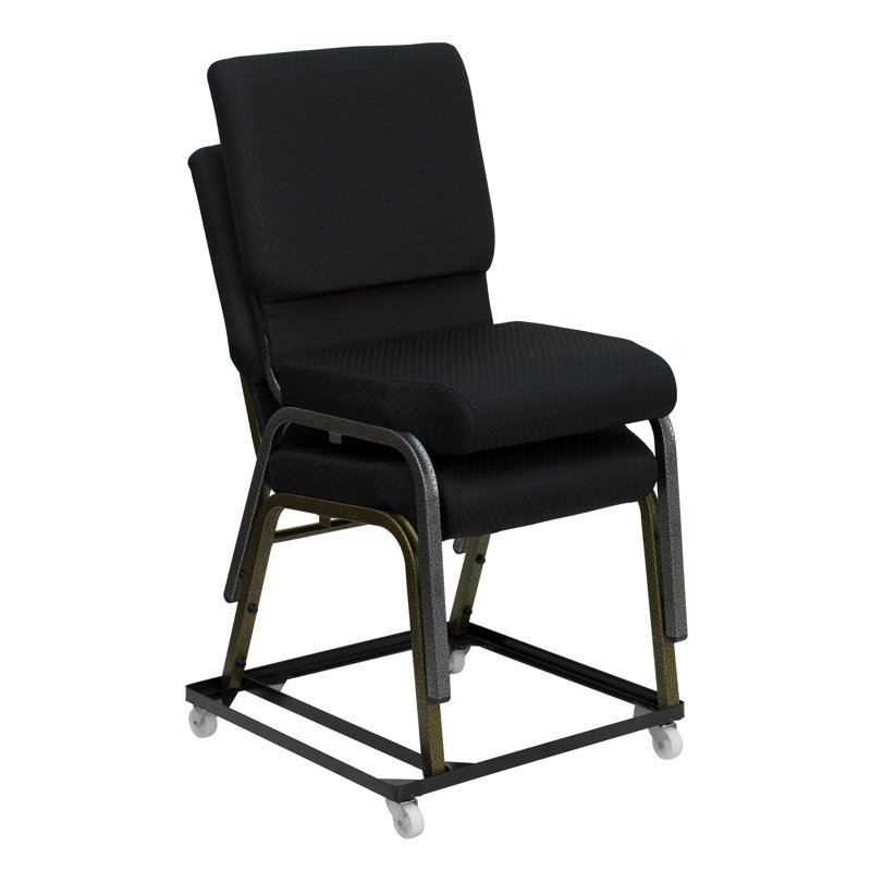 Heavy Duty Black Steel Stack Chair Dolly Set of 8