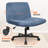 Keyri Criss Cross Desk Chair, Armless Cross Legged Office Chair With Wheels-106361807-122533106-124213125