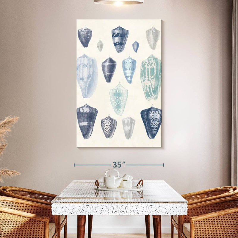 Aletra Blue Shell Assortment I, 51" H x 34" W