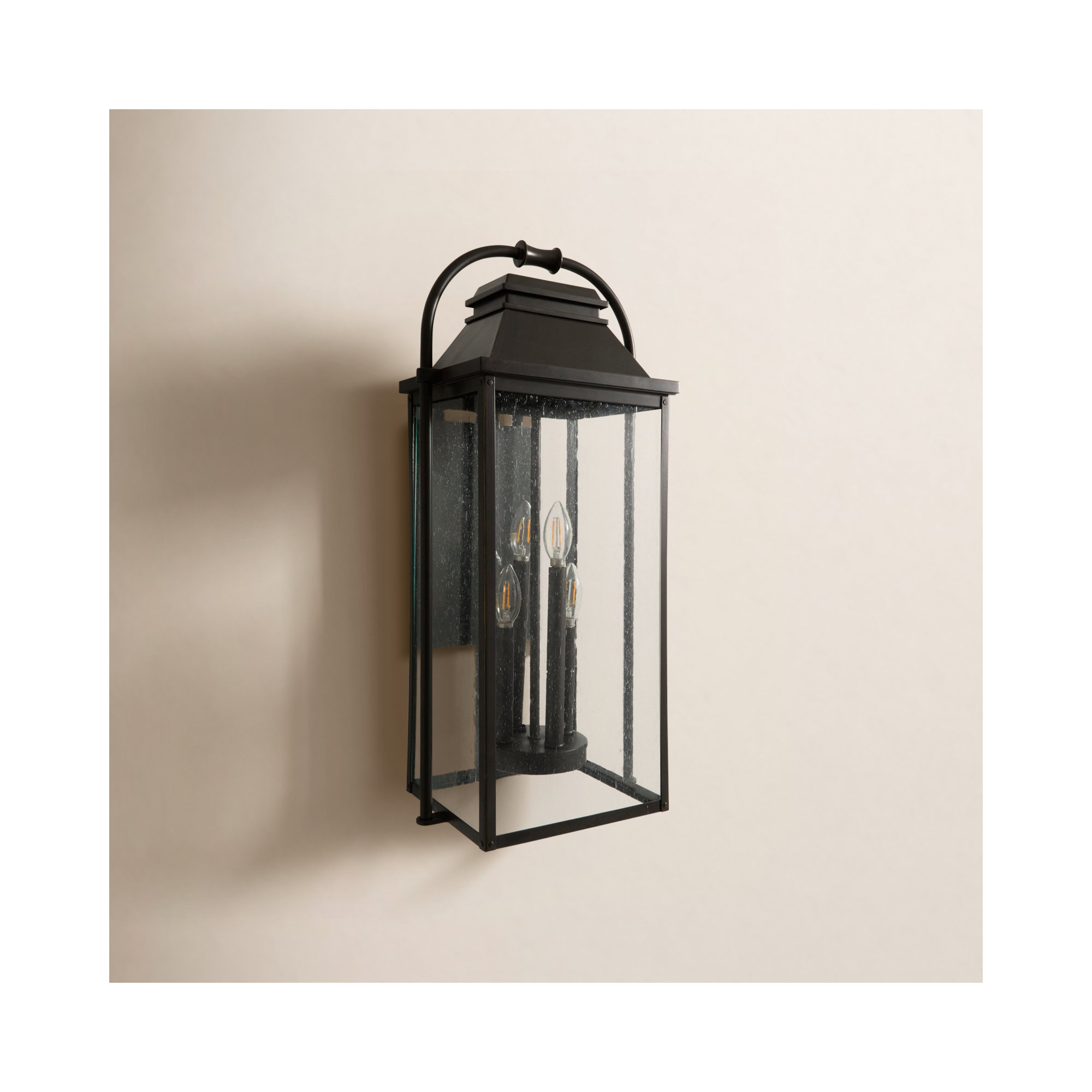Newson 4 Light Outdoor Aluminum Wall Light, Antique Bronze