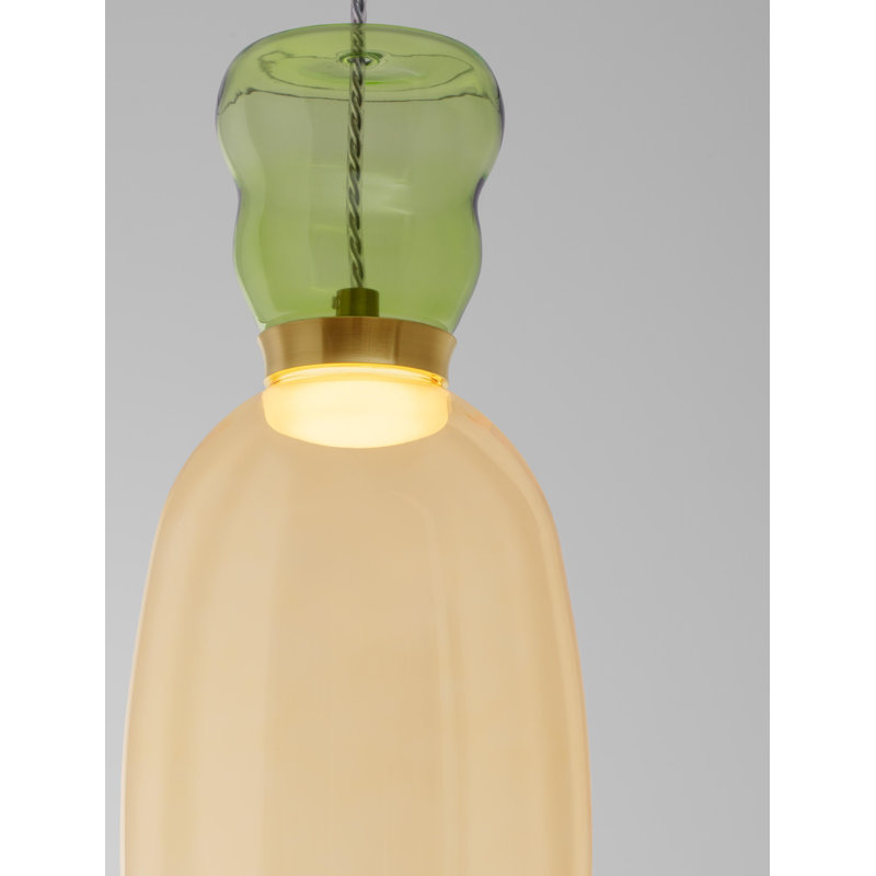 - Light Pendant, GOLD 
 GREEN & YELLOW