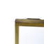 Miroir coquelicot 32 x 1 x 32 po avec cadre en métal doré de style contemporain pour salle de bain