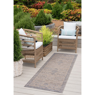 Bellanova Geometric Beige & Gray Indoor / Outdoor Area Rug