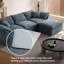 Canapé modulaire en forme de L de 109 po avec siège à dossier profond en forme de L avec repose-pieds mobile de 109 po et canapé compressible surdimensionné pour le salon-1128505353