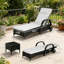 Ensemble de chaises longues d'extérieur 3 pièces