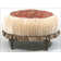 Round Leather Ottoman