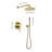 Wall Mounted Shower Assembly Kit With High 10" Rain Head And Handheld - 2 Way Balance Valve For Bathroom Faucet & Handheld, Kit, Mounted,-115811824