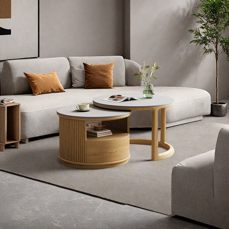 Table basse Modern Modern, Bois original, Blanc