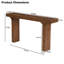 Console 59,05 po en bois massif, table d'entrée pour le couloir, derrière le canapé