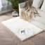 Tapis blanc à poils longs Haja Fluffy-55218867
