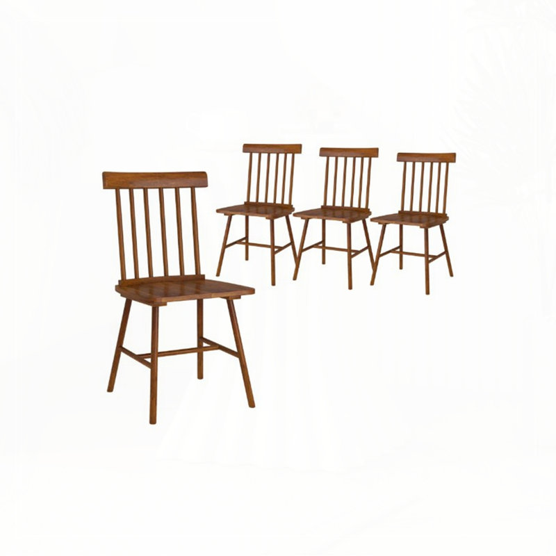 Ensemble de chaises de cuisine en bois et chaises de salle à manger, Marron clair
