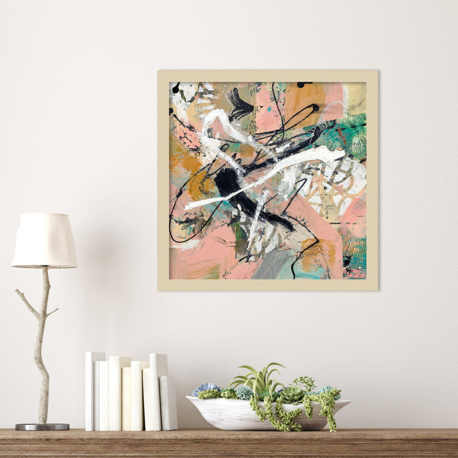 Sutter "Fluid" Print by Suzanne McCourt, 17" H x 17" W, Brown