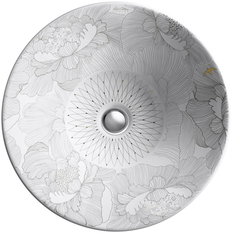 KOHLER Empress Bouquet Conical Bell®, ARTIST EDITIONS Round Vessel Bathroom Sink