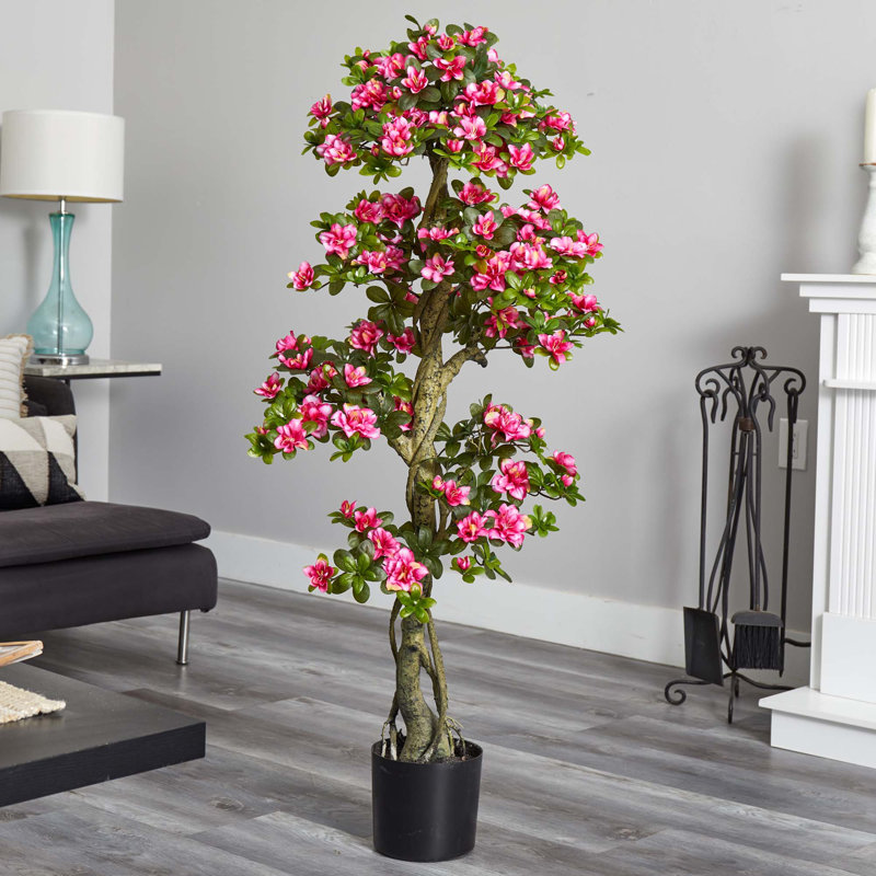Plante de fleurs artificielle 60" en pot