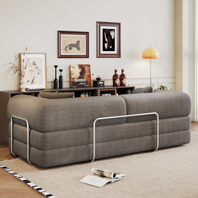 Canapé à compression 78,8 po, Gris