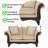 Halima Carved Wood Frame Loveseat-2013640243
