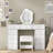 Vanity Desk Without Mirror, Makeup Vanity With 11 Drawers And Charging Station, Vanity With Storage For Bedroom, Home Office Computer Desk For Bedroom-695476343
