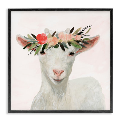 «Springtime Flower Crown Baby Goat», impression