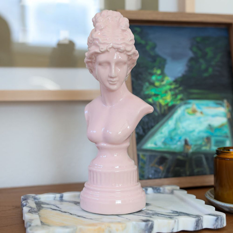 H 12 po en céramique grecque, rose