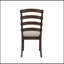Ensemble de 2 chaises d'appoint avec siège rembourré, gris et brun rustique