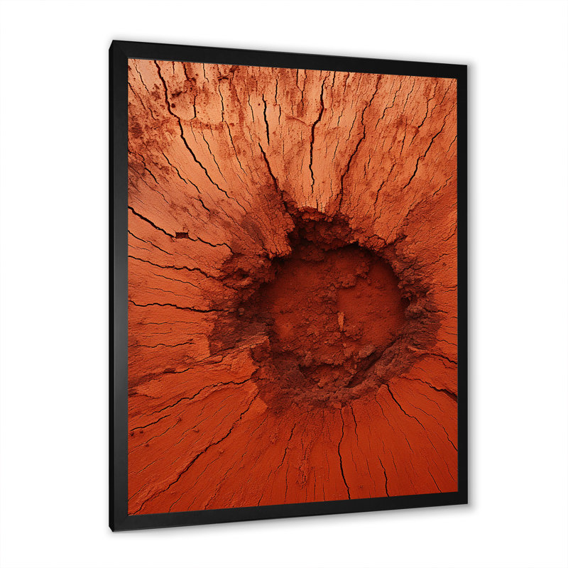«Abstract Orange Graceful Woodland», reproduction d'art murale abstraite, Cadre simple noir, H 32 po x l 24 po x P 1 po