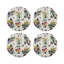Sous-verres ronds en cuir Flora Fauna-119015153
