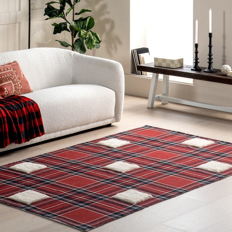 Tapis à carreaux Leena, Rectangle 8 pi x 10 pi