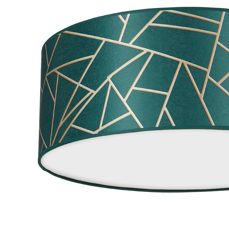 Ziggy Cotton / Cotton Blend Flush Mount, Green