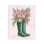 Plaque murale tulipes roses en bottes, design par Sara Baker