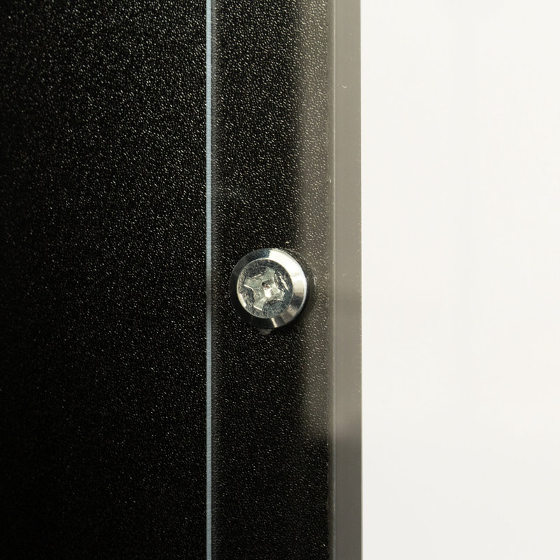 Armoire latérale noire avec lampe vibrante à bande en aluminium - Grand espace de rangement créé l 40 x P 29 x H 170 cm 48,18 lb Spacieux et fini