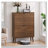 Independent Shoe Cabinet, 23.62-Inch Walnut Shoe Storage Cabinet,, Fence Shoe Cabinet With 2 Flip Drawers
