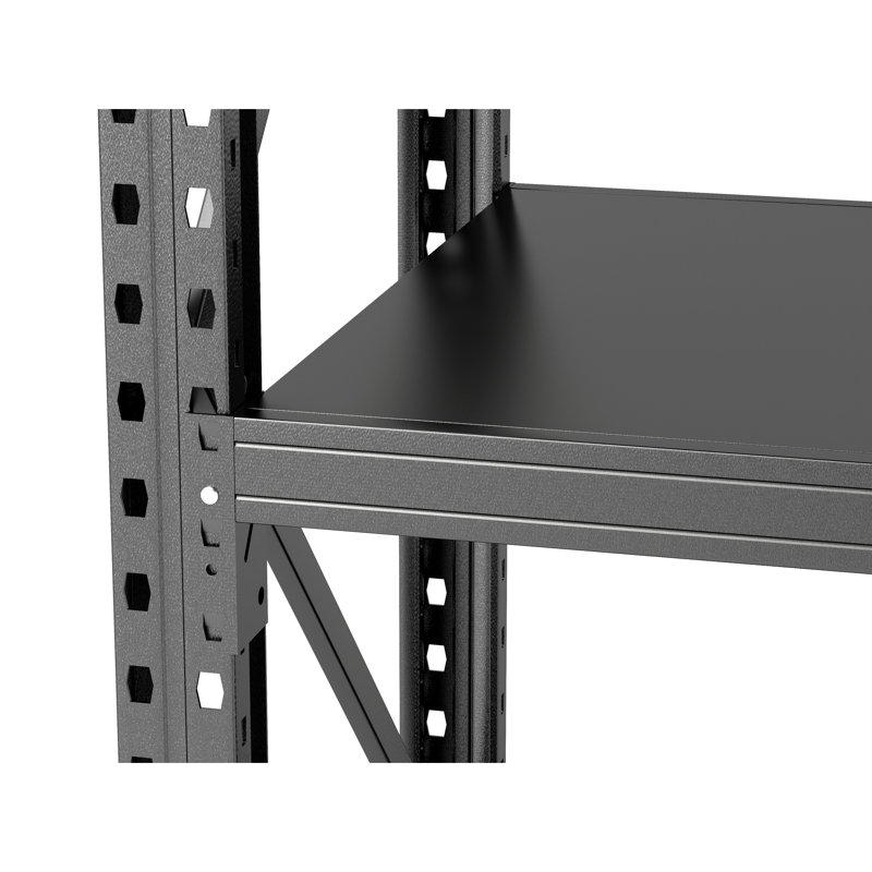 Étagère robuste, H 47,3 po, l 51,2 po x P 23,6 po, noire, 3, réglable, solide pour entrepôt, 3 tablettes industrielles à usage industriel, résistante, tablettes ajustables de 23,6 po, pour le garage, la salle d'outils, le rangement,