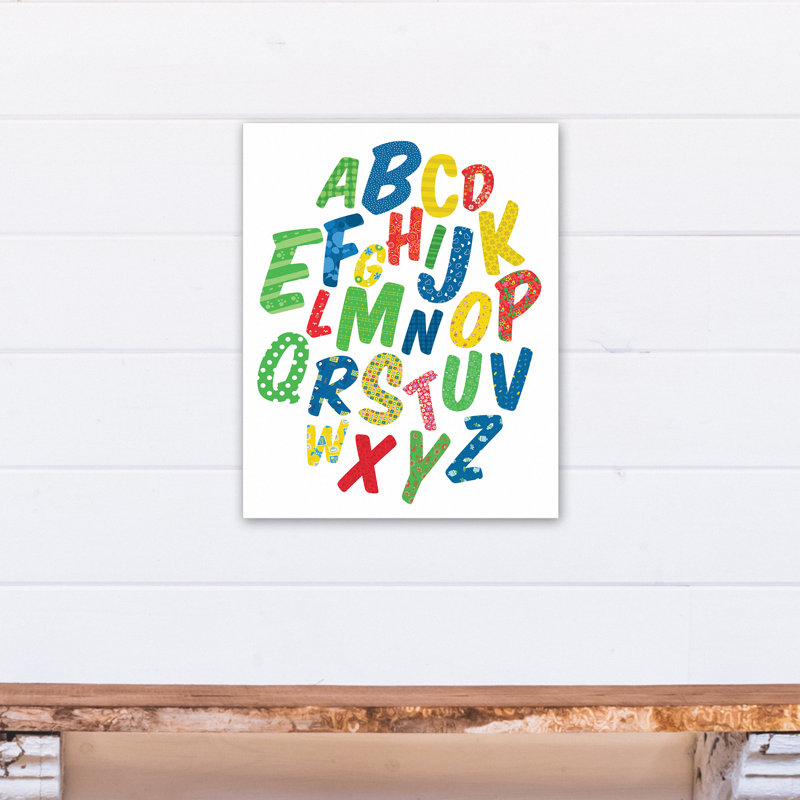 Art sur toile Bragg Rainbow Alphabet, H 20 po x l 16 po x P 1,25 po