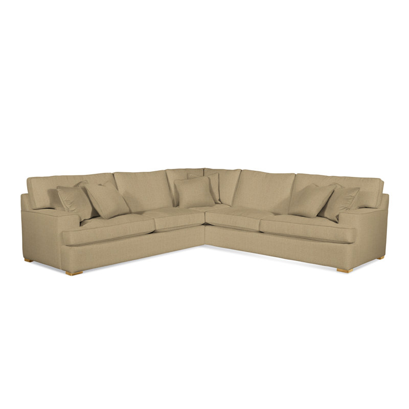 Sadie L-Sectional, Elite Sand; 0321-74, Honey Finish