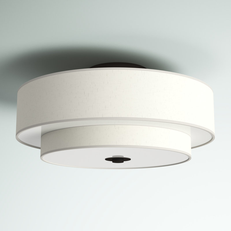 Konur Semi Flush Mount, English Bronze