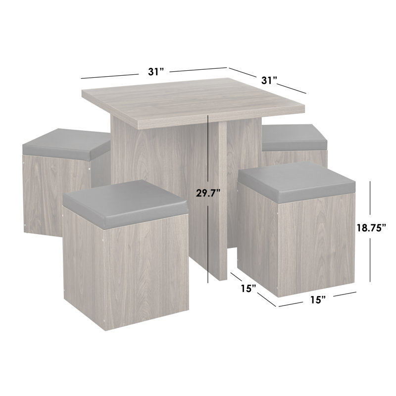 Badillo 4 - Person Trestle Dining Set, Walnut