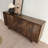 Rustic Wood - Carved Sideboard, Tree Ring Design-1014494519