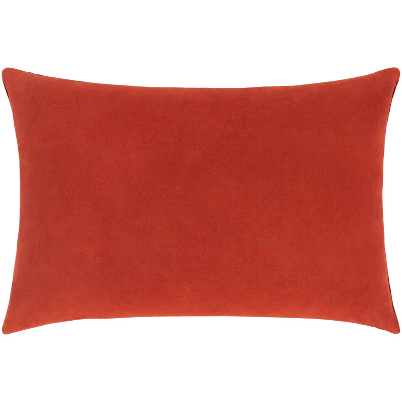  Velvet Trellis Lumbar Pillow Cover, Burnt Orange/Dark Brown