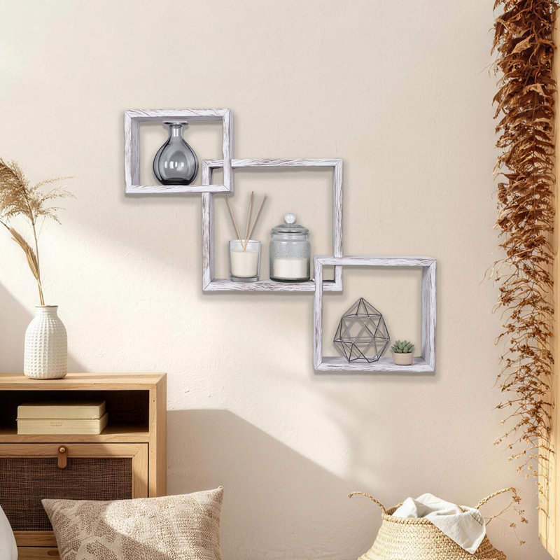 Tablettes flottantes pour mur, Blanc