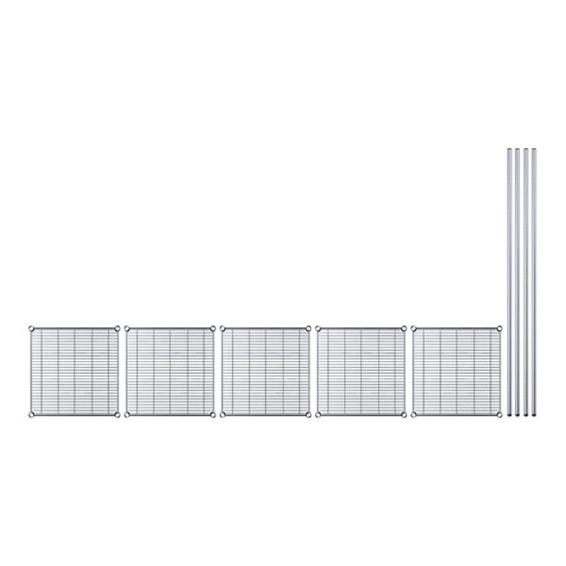 Étagère en métal Herning, Chrome, H 64 po x l 24 po x P 24 po