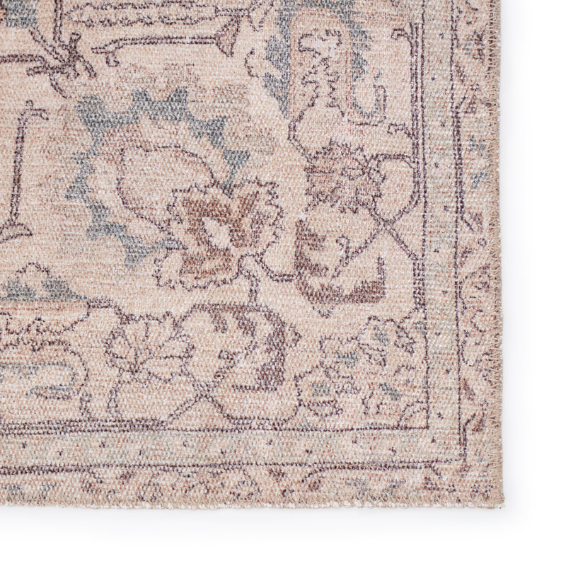 Machine Washable Elodie Oriental Light Blue Area Rug, Runner 2'6" x 7'6"
