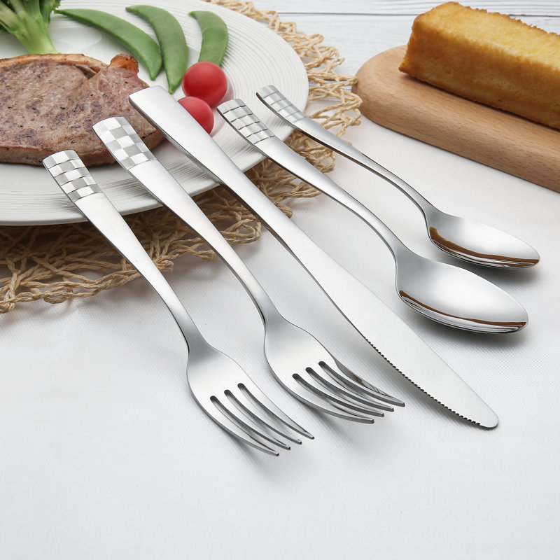 Checkmate Stainless Steel Mirror Polished Flatware Set - Service for 4