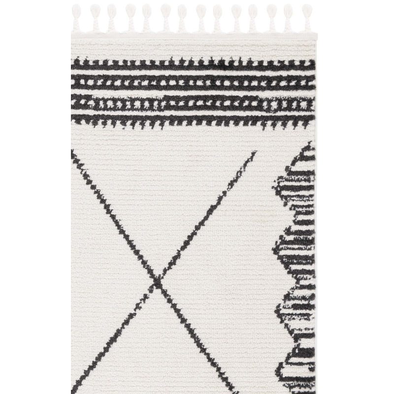 Baar Tassel Performance Abstract Rug, Square 6'7"