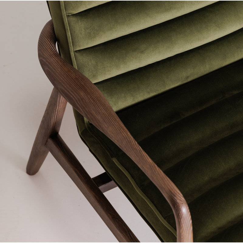 Upholstered Armchair, Green