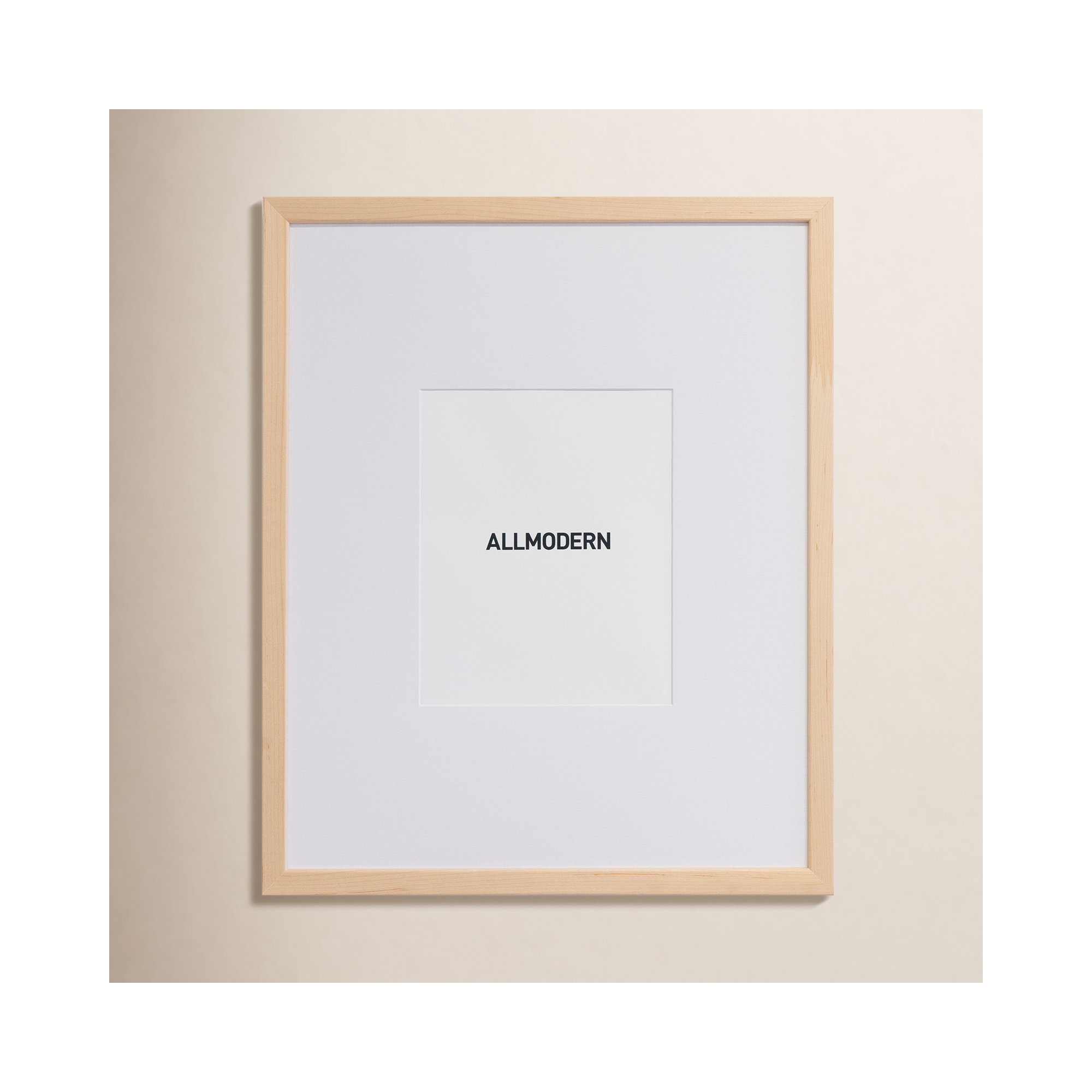 Capullo Wood Matte Picture Frame with Mat, 18" x 24", 12" x 18", Natural