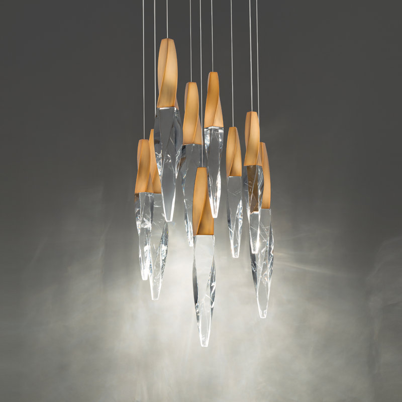 Kindjal 9 - Light LED Pendant, Aged Brass