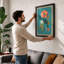 Coral Bloom Folk Art Botanical - Framed Print-1650552737-1650552749
