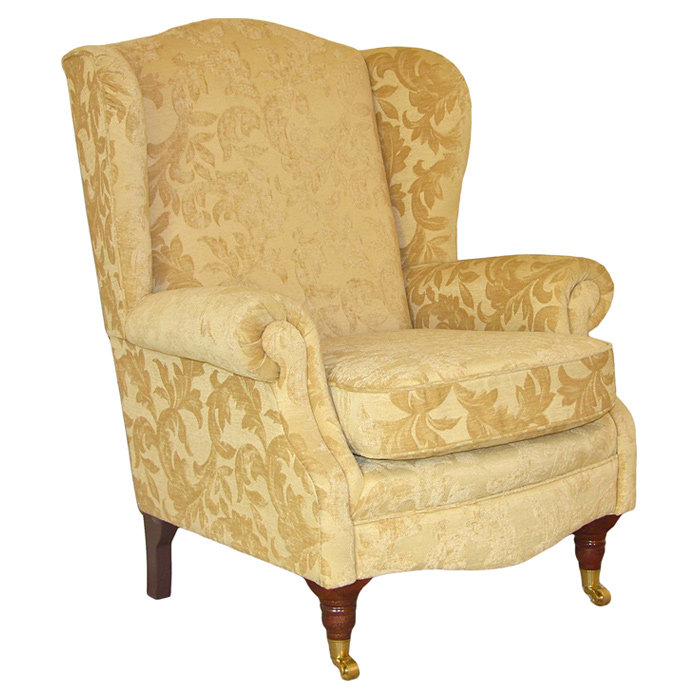 Josephson Upholstered Wingback Chair, Linea Chalk