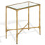 Isabellina Metal and Glass Accent Table