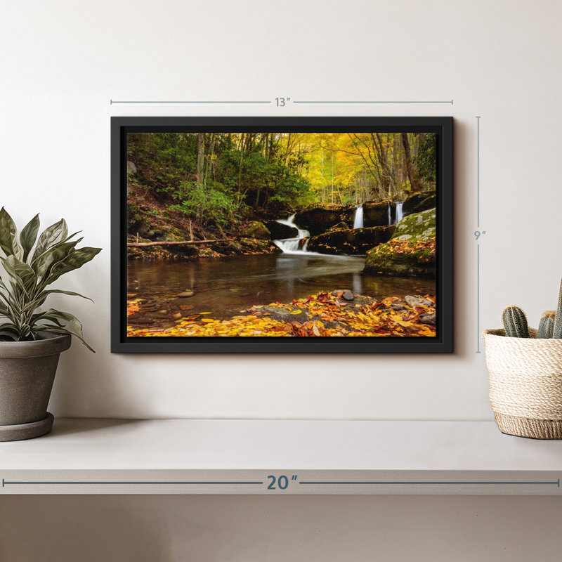 «Smoky Mountains Waterfalls Wall Art», H 9 po x l 13 po